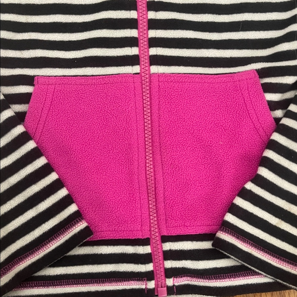The North Face Striped Full Zip Lightweight Fleece Jacket- S/7/8 - Picture 5 of 5